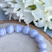 Blue Lace Agate. The Jewel Mama. Buy. Shop. Crystals. Bracelets. Yoga Collection.